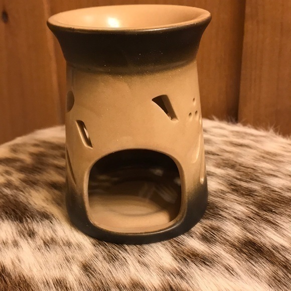 Mini candle wax scent melter Dragonfly Design black and tan - Picture 2 of 4